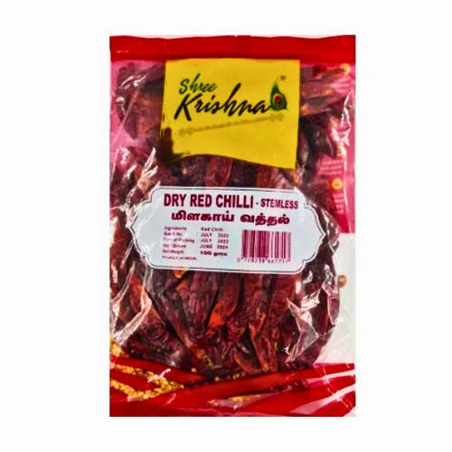 SHREE KRISHNA BYADAGI WHOLE CHILLI (STEMLESS) 100G