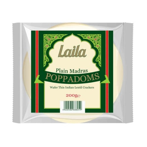 LAILA MADRAS PLAIN PAPPADAM 200G