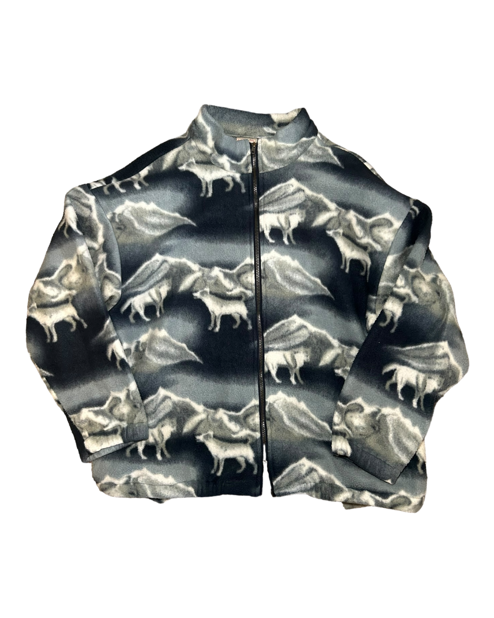 Handmade Wolf Fleece Zip Up