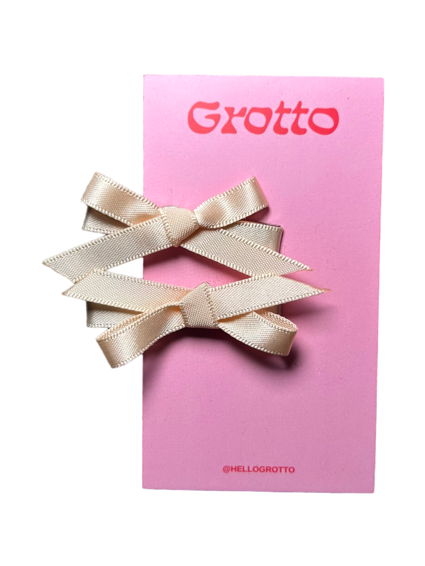 Bow Clips | Pink Beige