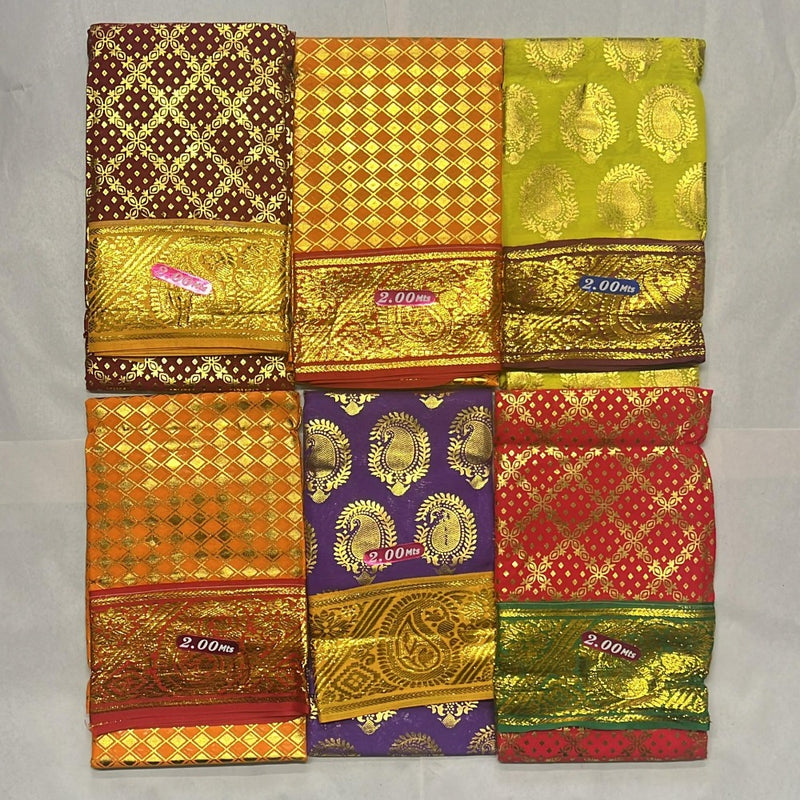 AMMAN PATTU SAREE CLOTH 2M - 1PC