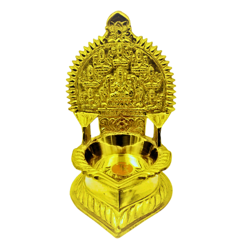 BRASS ASTALAKSHMI VILAKKU - NO:5