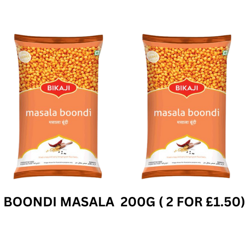 BIKAJI BOONDI MASALA 200G ( 2 FOR £1.50)