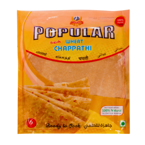 POPULAR FRESH CHAPATI (HALF COOKED) 500G