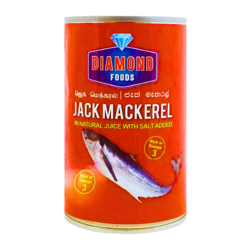 DIAMOND FOODS TIN JACK MACKEREL WITH SALT ADDED 425G