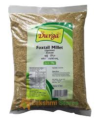 SRI DURGA UNPOLISHED MILLET 1KG - THINAI (FOXTAIL MILLET)