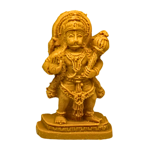 WOODEN HINDU GOD HANUMAN (ANJANEYAR) IDOL 2INCH