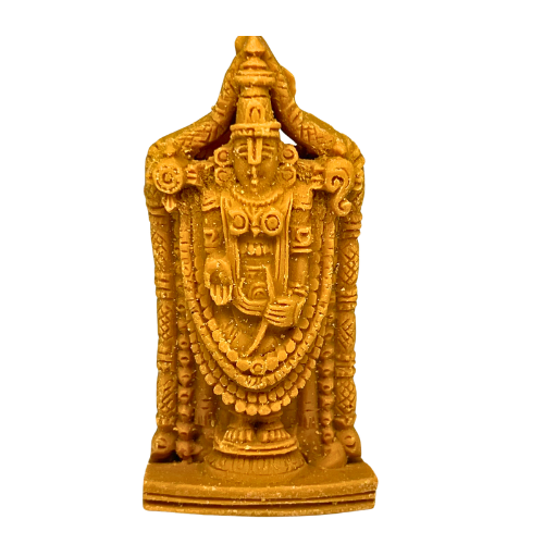 WOODEN HINDU GOD PERUMAL IDOL 2INCH