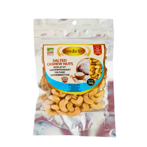 INDU SRI SALTED CASHEW NUTS 100G