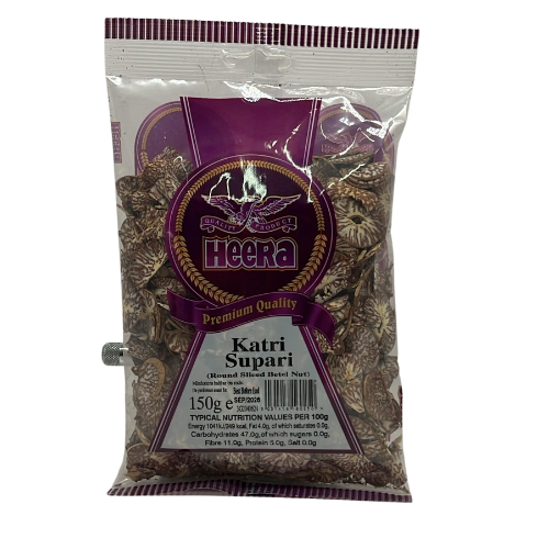 HEERA KATRI SUPARI (ROUND SLICED BETEL NUT)  150G