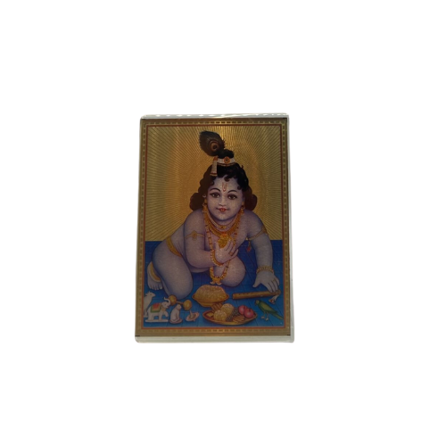 HINDU GOD PHOTO DASHBOARD FRAME  (3.8 X 2.5 Inch) - BABY KRISHNA