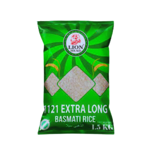 LION HEAD EXTRA LONG BASMATI RICE 1.5KG