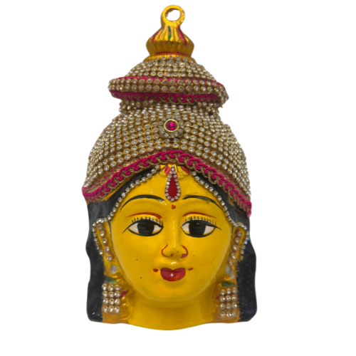 VARALAKSHMI AMMAN FACE MASK WITH STONE DECARATION - 7&