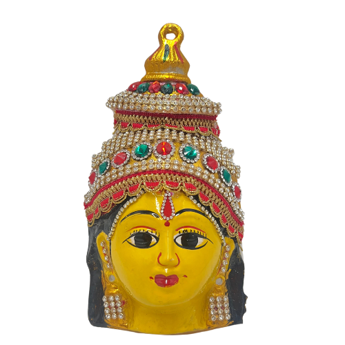 VARALAKSHMI AMMAN FACE MASK WITH STONE DECARATION - 7&