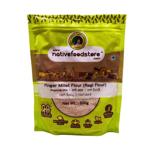 NATIVE FOOD STORE MILLET FLOUR 500G - FINGER MILLET (RAGI)