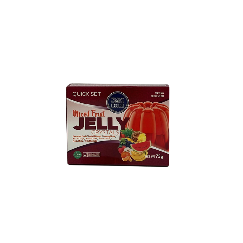 HEERA MIXED FRUIT CRYSTAL JELLY ( HALAL ) 75G