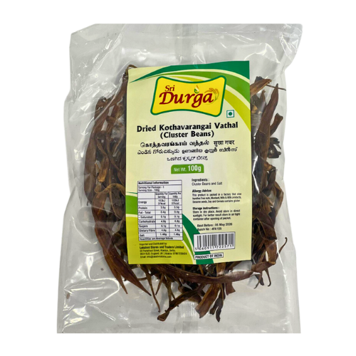 SRI DURGA DRIED VATHAL 100G - KOTHAVARAI (CLUSTER BEANS)