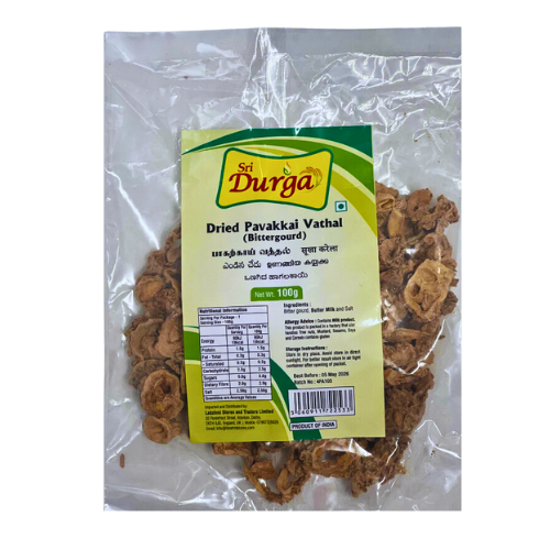 SRI DURGA DRIED VATHAL 100G - PAVAKKAI (BITTER GOURD)