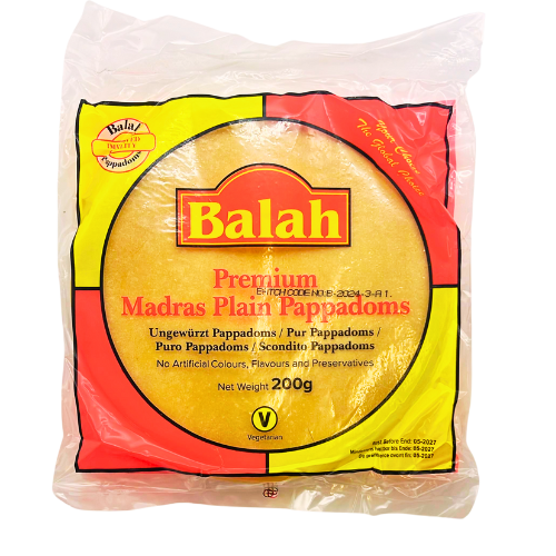 BALAH PREMIUM MADRAS PLAIN PAPPADOMS 200G