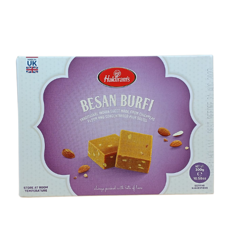 Buy Haldirams Besan Burfi  Online from Lakshmi Stores, UK