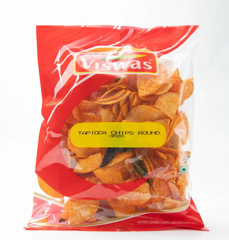 VISWAS SPICY TAPIOCA CHIPS ROUND 200G