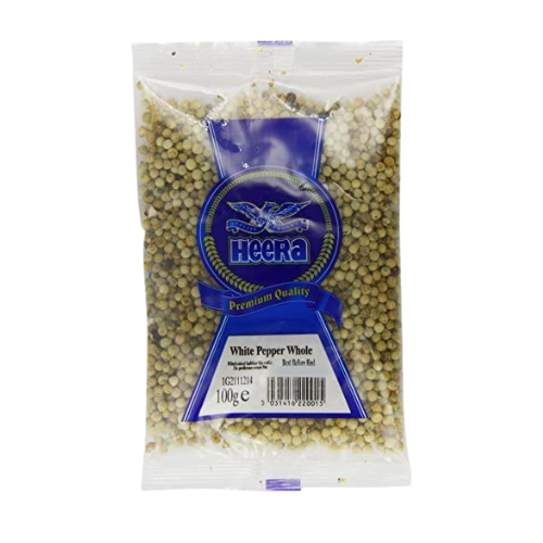 HEERA WHOLE  WHITE PEPPER 100G