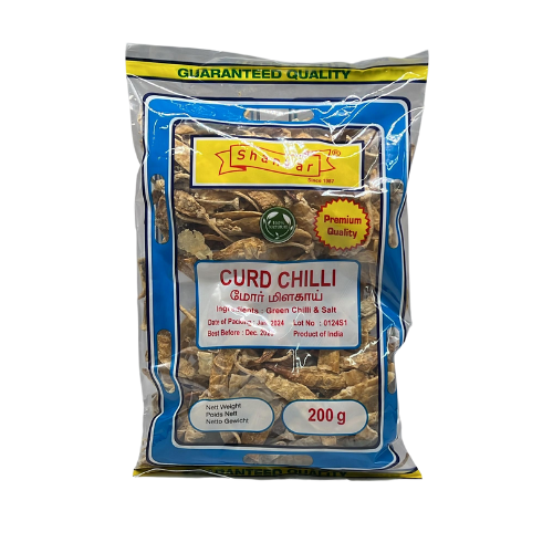 SHANKAR DRIED SALTED GREEN (CURD) CHILLI 200G