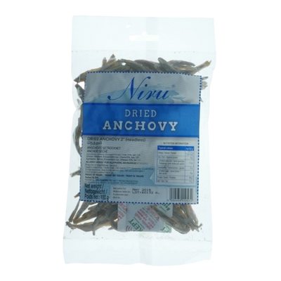 Buy NIRU DRIED ANCHOVY (HEADLESS) FISH Online in UK