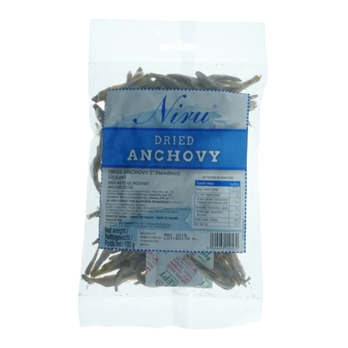 Buy NIRU DRIED ANCHOVY (HEADLESS) FISH Online in UK