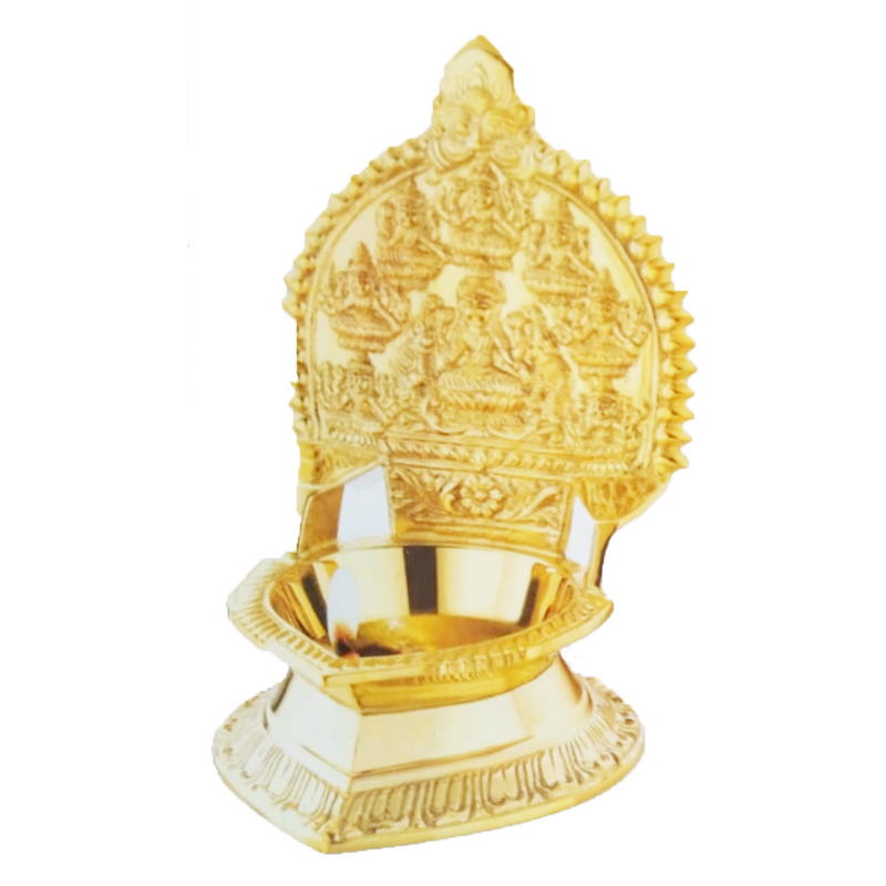 BRASS ASTALAKSHMI VILAKKU - SIZE 5