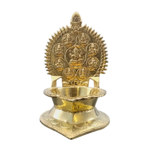 BRASS ASTALAKSHMI VILAKKU - SIZE 7