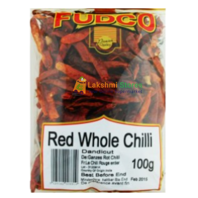 Buy FUDCO WHOLE RED CHILLIES WITH STEM Online in UK