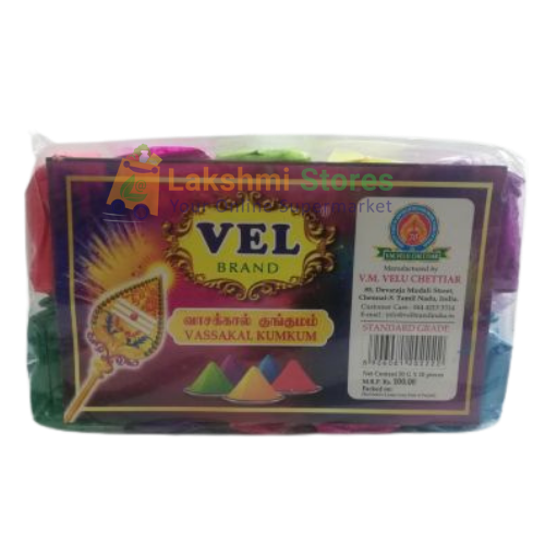 VEL BRAND RANGOLI COLOUR POWDER 500G