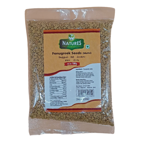 NATURES METHI SEEDS (FENUGREEK SEEDS) 100G