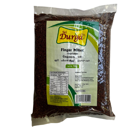 SRI DURGA UNPOLISHED MILLET 1KG - RAGI (FINGER MILLET)