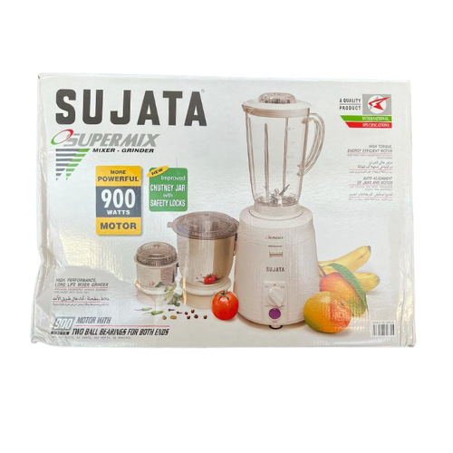 SUJATA SUPERMIX MIXER GRINDER 900 WATTS 3JAR