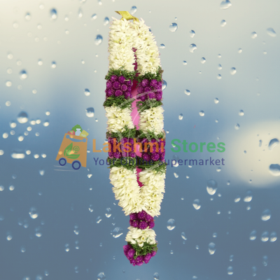 Buy GARLAND (MAALAI) SAMANGI DOUBLE PURPLE BORDER Online in UK