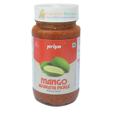 Buy Shop PRIYA AVAKAYA MANGO PICKLE (WITHOUT GARLIC) Online in UK