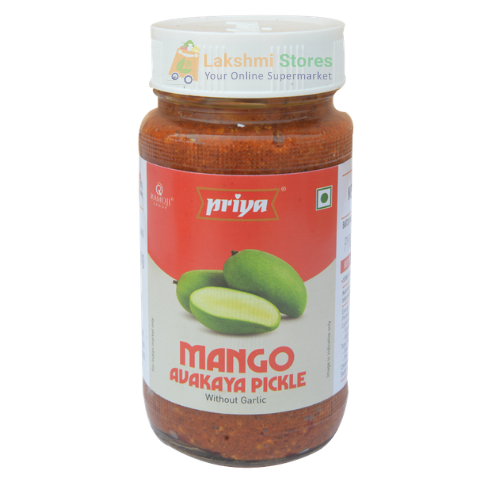 Buy Shop PRIYA AVAKAYA MANGO PICKLE (WITHOUT GARLIC) Online in UK