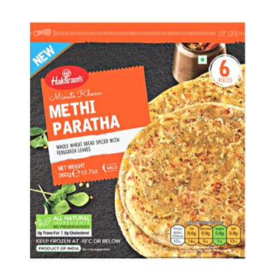 Buy Haldirams Frozen Methi Paratha from Lakshmi Stores, UK