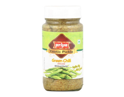 Buy PRIYA GREEN CHILLI PICKLE (WITHOUT GARLIC) Online in UK