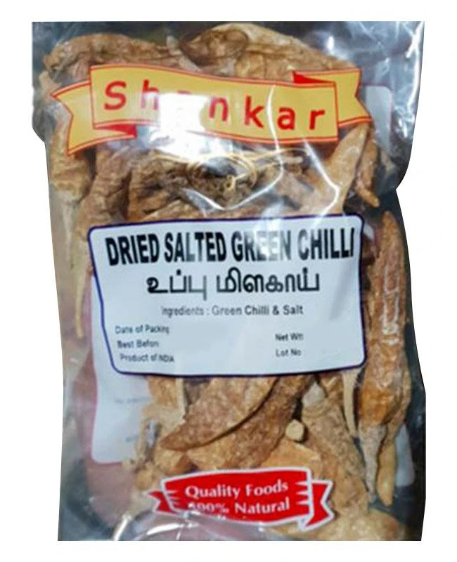 Buy SHANKAR DRIED SALTED GREEN (CURD) CHILLI Online in UK