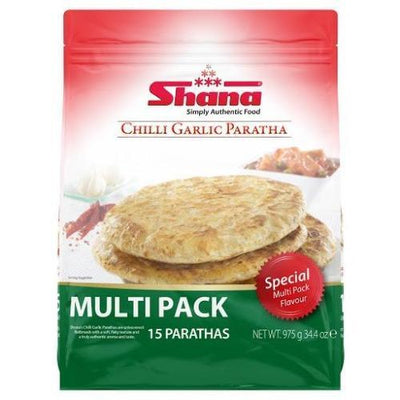 Buy SHANA FROZEN MULTIPACK CHILLI GARLIC PARATHA Online in UK